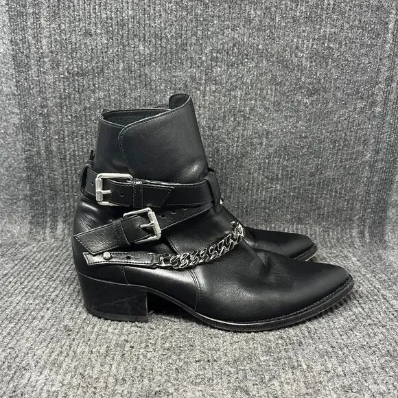 AMIRI Shoes Amiri Jodhpur Chain Boots Black Leather Ankle